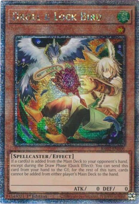 Droll & Lock Bird (Alternate Art) (Quarter Century Secret Rare)