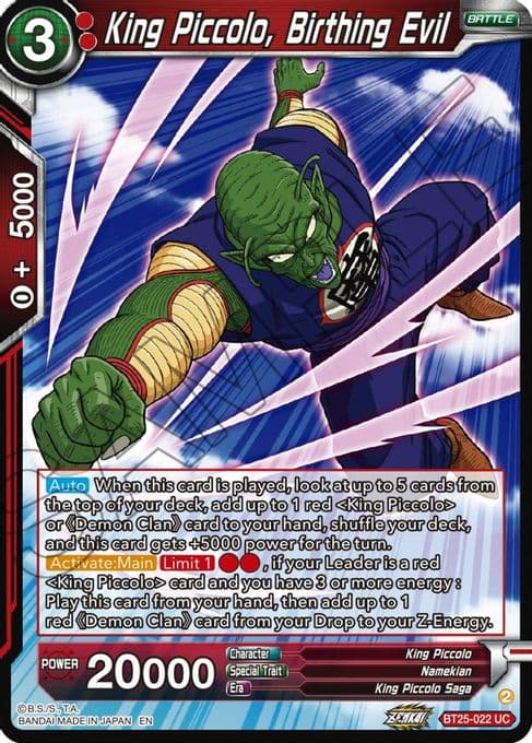 King Piccolo, Birthing Evil