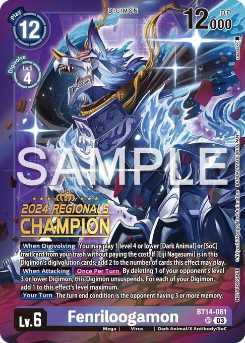 Fenriloogamon (2024 Regionals Champion)