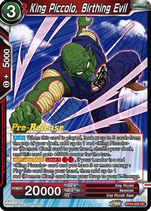 King Piccolo, Birthing Evil