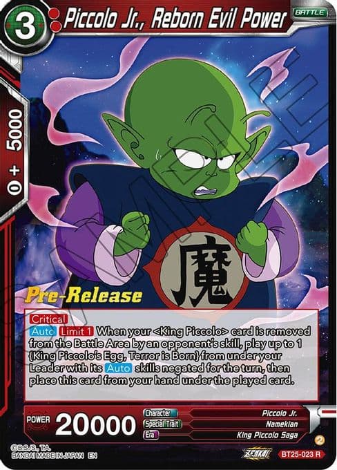 Piccolo Jr., Reborn Evil Power