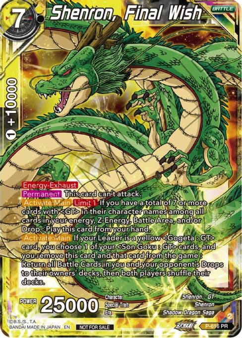 Shenron, Final Wish (Zenkai Series Tournament Pack Vol.8)