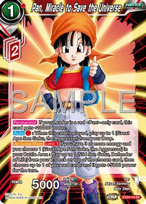 Pan, Miracle to Save the Universe
