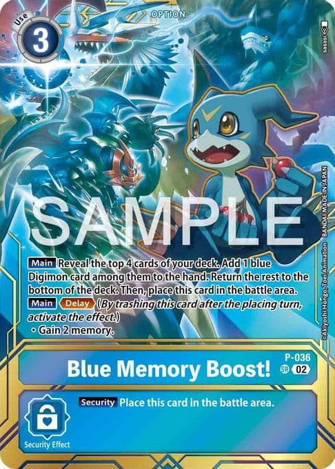 Blue Memory Boost! - P-036 (Premium Card Collection - Memory Boost! Set)