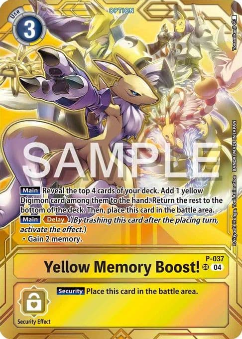Yellow Memory Boost! - P-037 (Premium Card Collection - Memory Boost! Set)