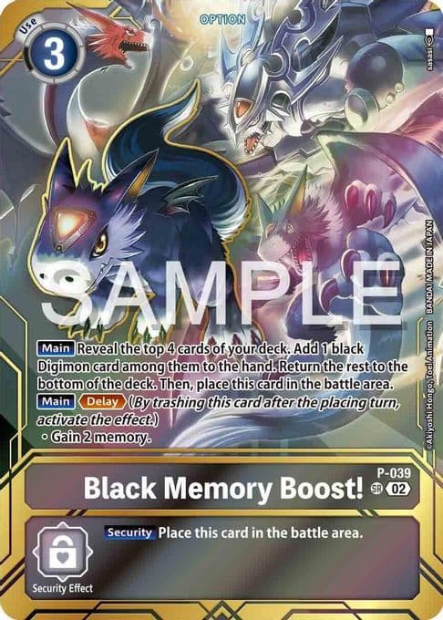 Black Memory Boost! - P-039 (Premium Card Collection - Memory Boost! Set)