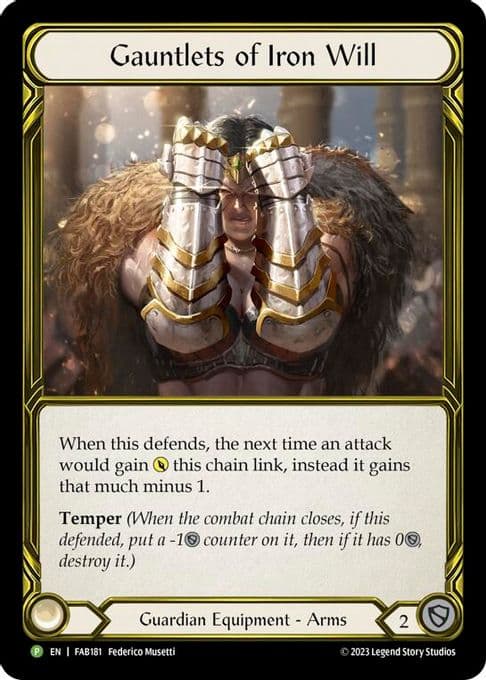 Gauntlets of Iron Will (Golden) - FAB181