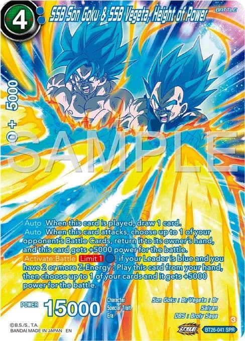 SSB Son Goku & SSB Vegeta, Height of Power (SPR)