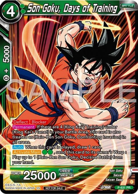 Son Goku, Days of Training (Zenkai Series Tournament Pack Vol.9)