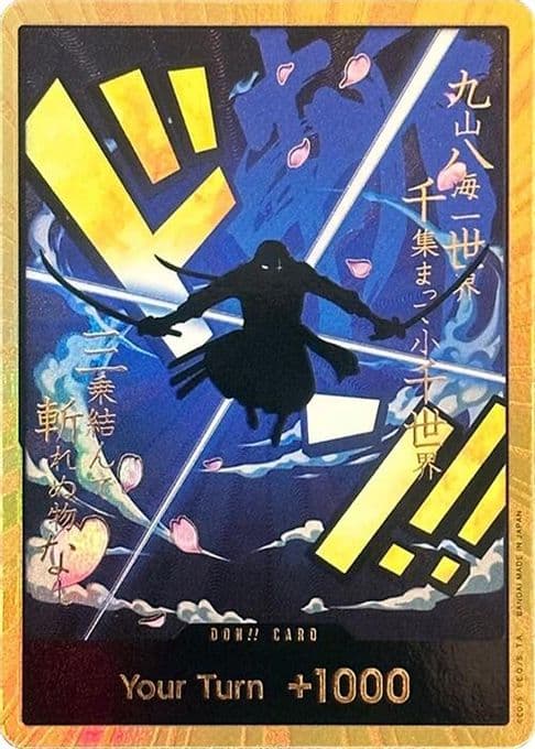 DON!! Card (Zoro) (Gold)