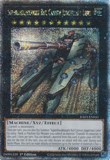 Superdreadnought Rail Cannon Juggernaut Liebe (Quarter Century Secret Rare)