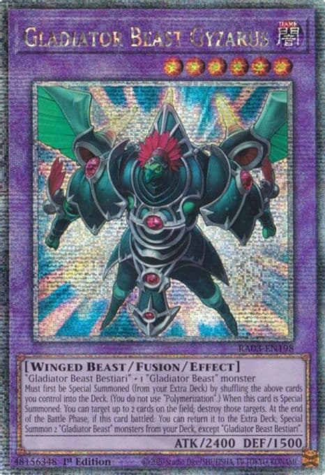 Gladiator Beast Gyzarus (Quarter Century Secret Rare)