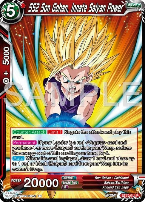 SS2 Son Gohan, Innate Saiyan Power