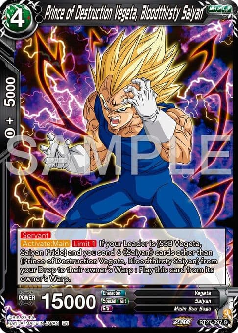 Prince of Destruction Vegeta, Bloodthirsty Saiyan