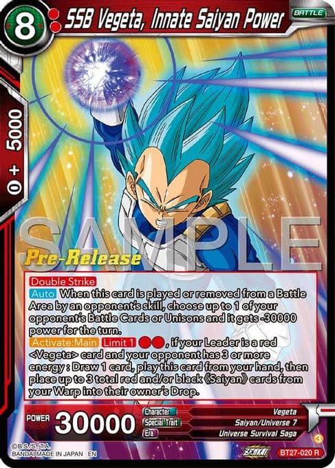 SSB Vegeta, Innate Saiyan Power