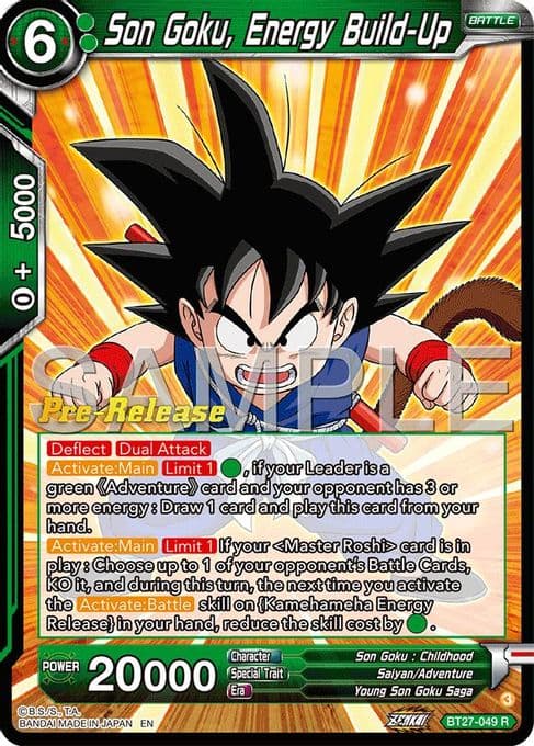 Son goku, Enegry Build-Up