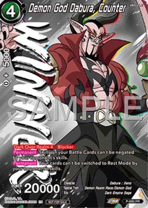 Demon God Dabura, Counter (Zenkai Series Tournament Pack Vol.11) (Winner)
