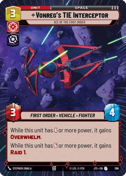 Vonreg's TIE Interceptor - Ace of the First Order (Hyperspace)