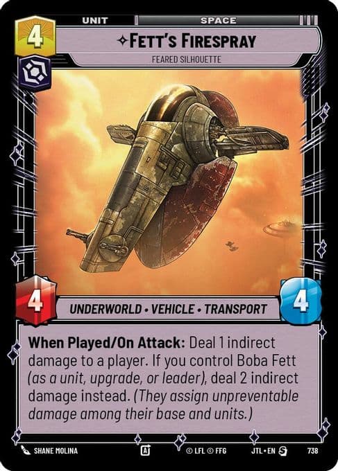 Fett's Firespray - Feared Silhouette (Foil)
