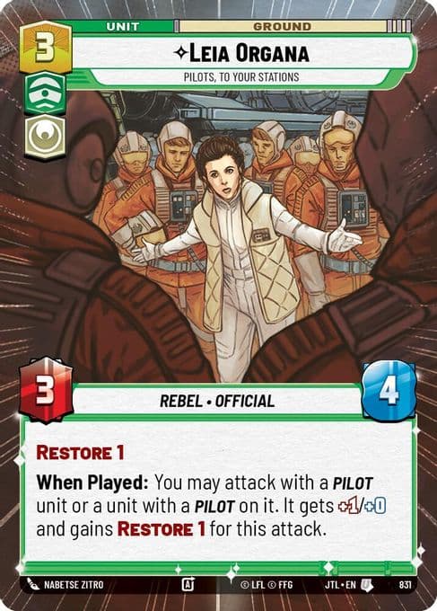 Leia Organa - Pilots, To Your Stations (Hyperspace Foil)