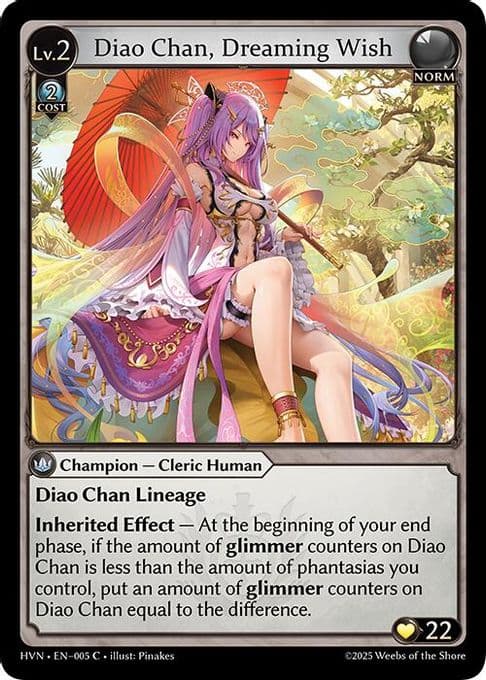 Diao Chan, Dreaming Wish