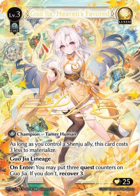 Guo Jia, Heaven's Favored (CSR)