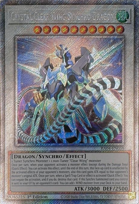 Crystal Clear Wing Synchro Dragon (Platinum Secret Rare)