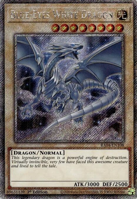 Blue-Eyes White Dragon (8th Art) (Platinum Secret Rare)