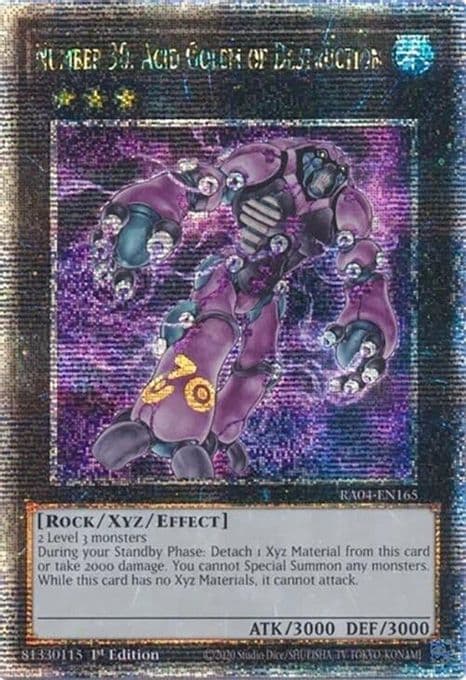 Number 30: Acid Golem of Destruction (Quarter Century Secret Rare)