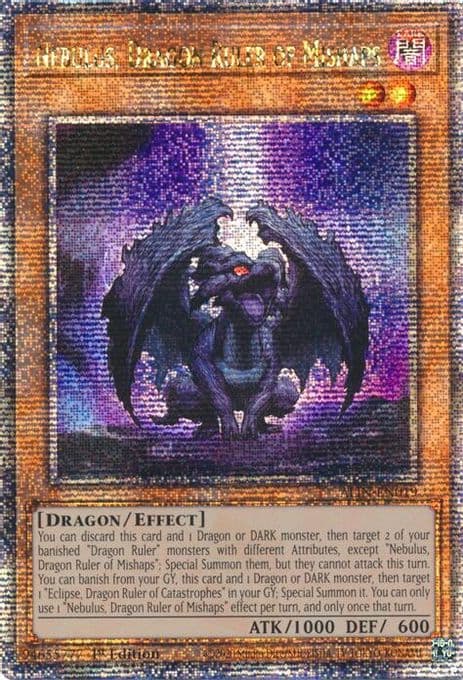 Nebulus, Dragon Ruler of Mishaps (Quarter Century Secret Rare)