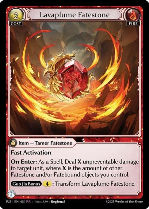 Lavaplume Fatestone // Firebird Trailblazer