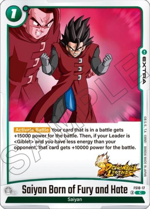 Saiyan Born of Fury and Hate