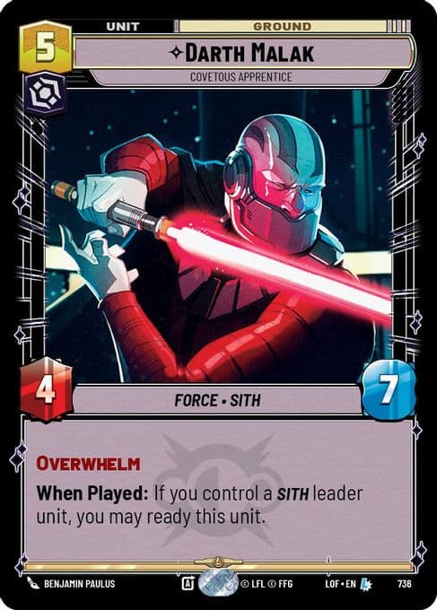 Darth Malak - Covetous Apprentice (Foil)