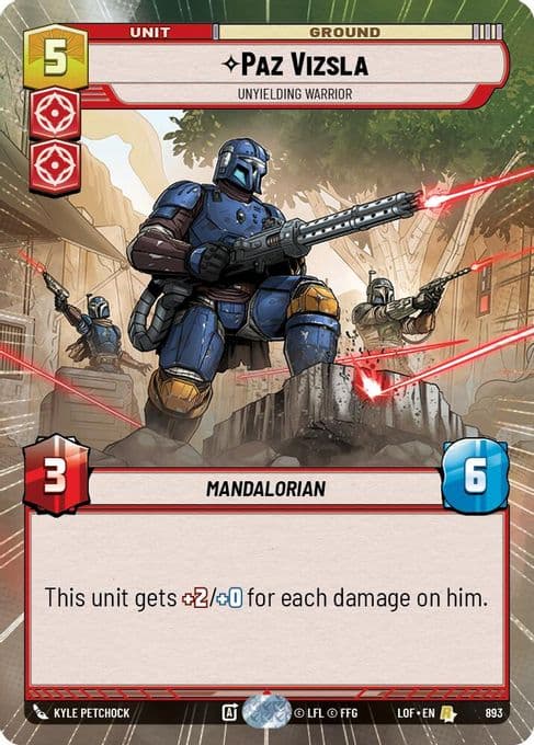 Paz Vizsla - Unyielding Warrior (Hyperspace Foil)