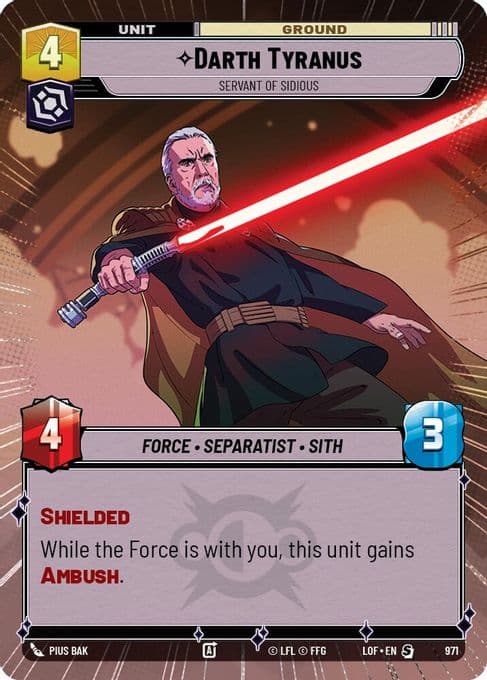 Darth Tyranus - Servant of Sidious (Hyperspace Foil)