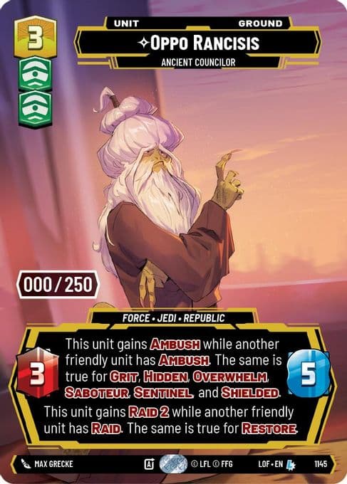 Oppo Rancisis - Ancient Councilor (Serialized)