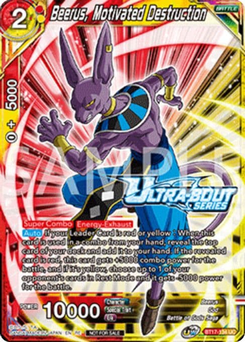 Beerus, Motivated Destruction (Event Pack 17)