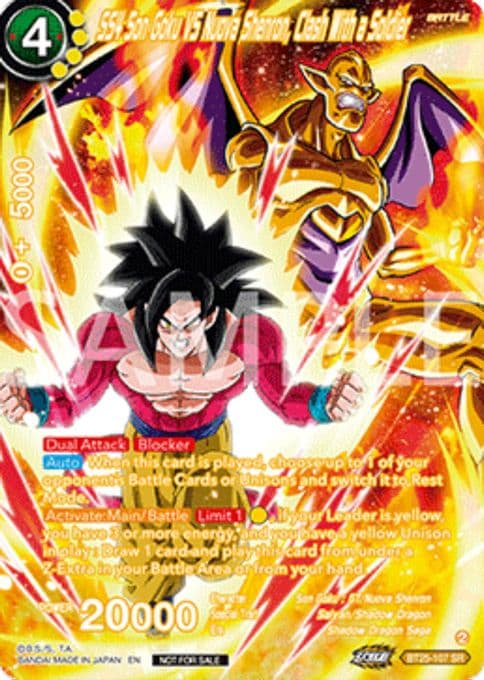SS4 Son Goku Vs Nuova Shenron, Clash With a Soldier (Premium Alt-Art Set 2025 Vol.2)