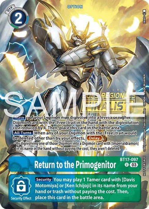 Return to the Primogenitor (Regionals 25-26 Season 2 Finalist)