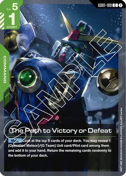 The Path to Victory or Defeat