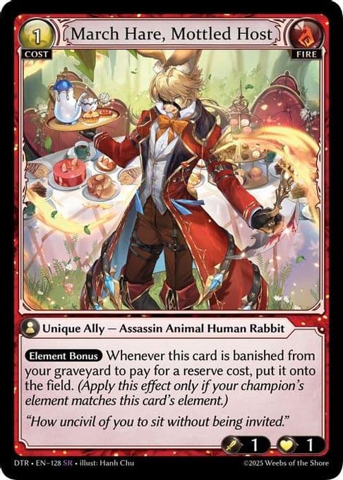 March Hare, Mottled Host