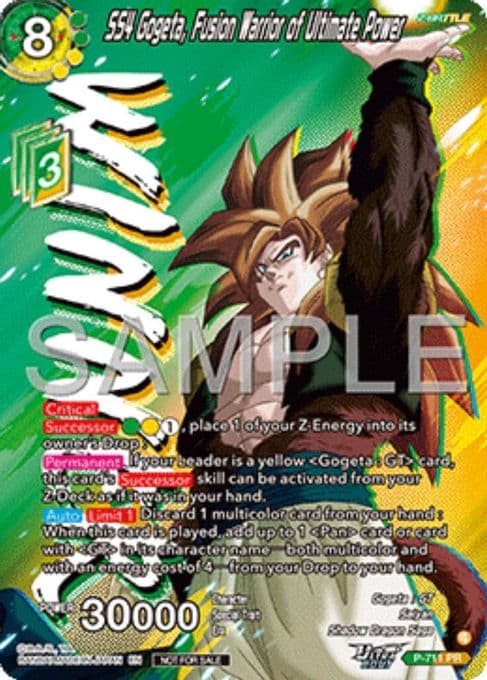 SS4 Gogeta, Fusion Warrior of Ultimate Power (Ultra-Bout Series Tournament Pack Vol.13) (Winner)