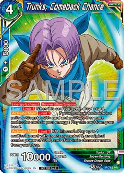 Trunks, Comeback Chance (Ultra-Bout Series Tournament Pack Vol.13)