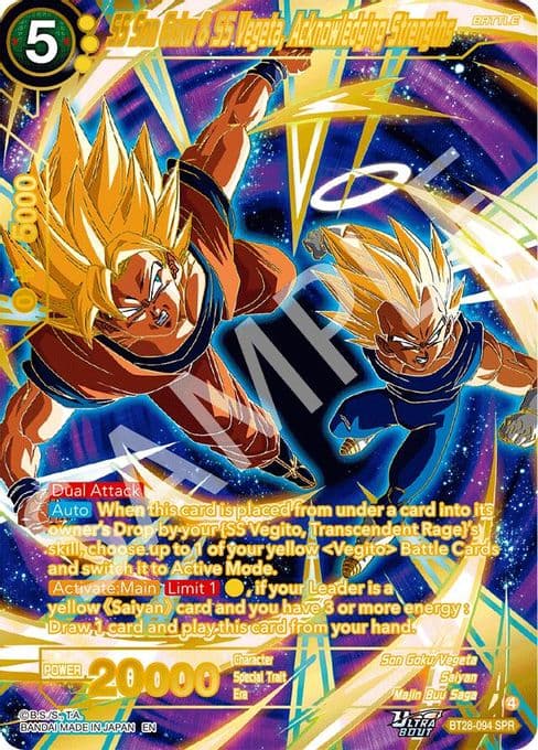 SS Son Goku & SS Vegeta, Acknowledging Strengths (SPR)