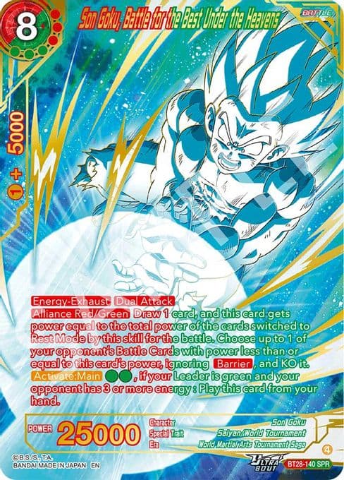 Son Goku, Battle for the Best Under the Heavens (SPR)