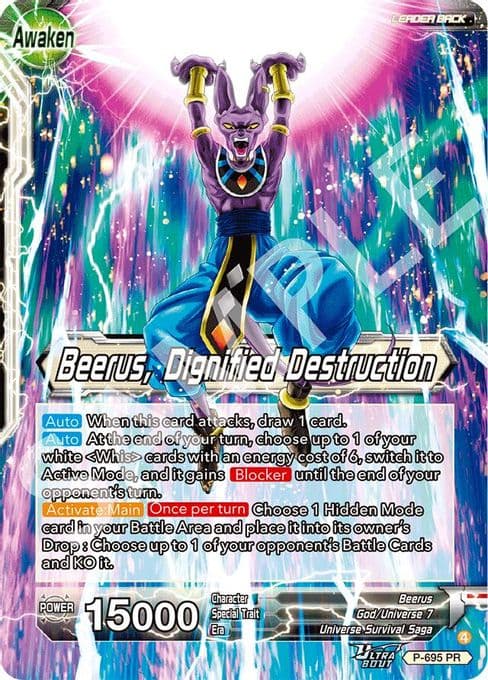 Beerus // Beerus, Dignified Destruction