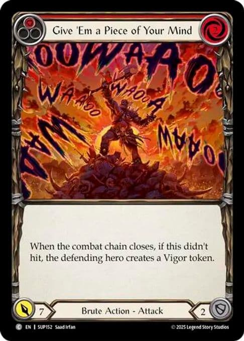 Give 'Em a Piece of Your Mind (Red)