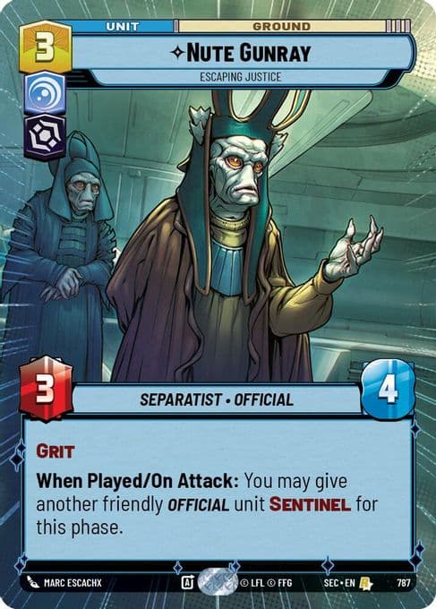 Nute Gunray - Escaping Justice (Hyperspace Foil)