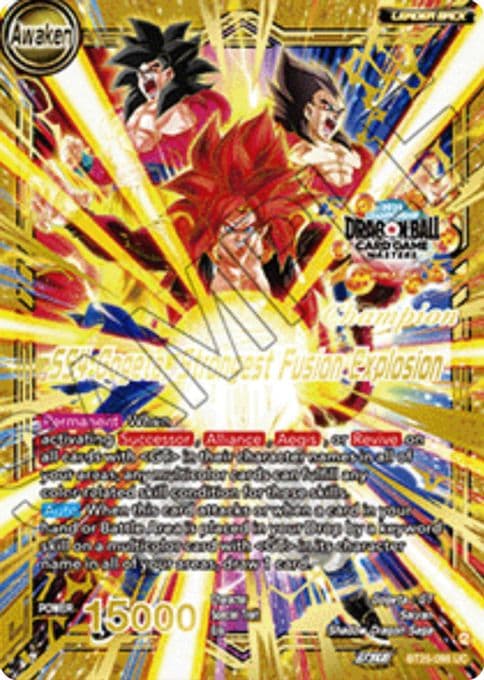 SS4 Son Goku & SS4 Vegeta // SS4 Gogeta, Strongest Fusion Explosion (Champion)
