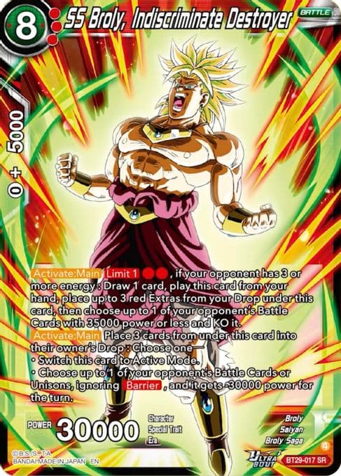 SS Broly, Indiscriminate Destroyer